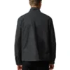 Mens Black Cotton Jacket Back