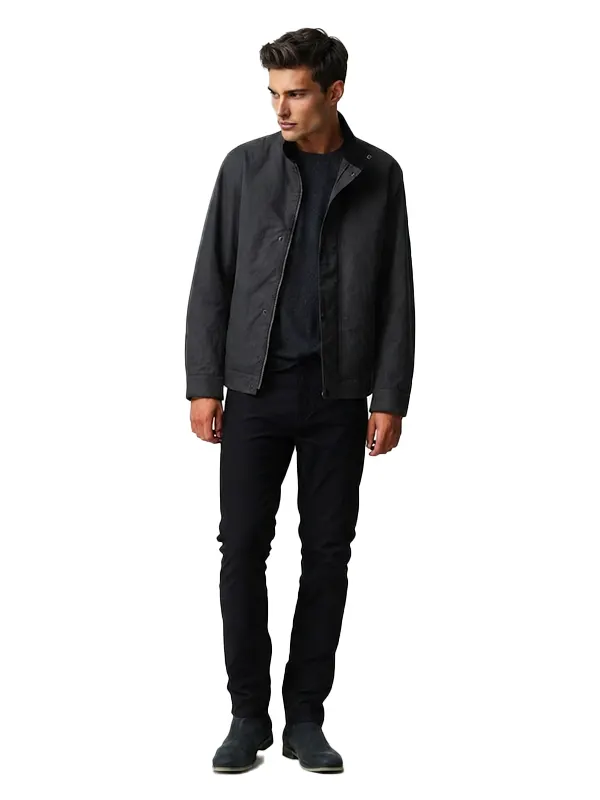 Mens Black Cotton Jacket