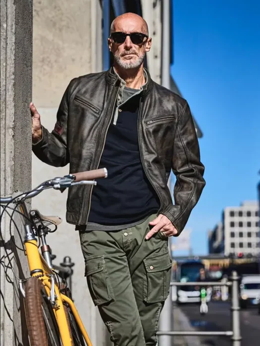 Mens Buffalo biker jacket