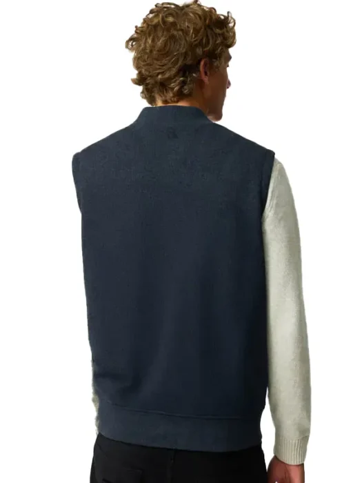 Men’s Classic Puffer Navy Blue Polyester Quilted Vest