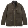 Mens Cotton Olive Green Jacket