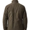 Mens Cotton Olive Green Jacket Back