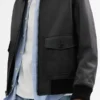 Mens Leather Bomber Jacket