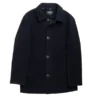 Mens Navy Blue Wool Coat