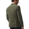 Mens Olive Green Blazer Back