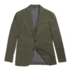 Mens Olive Green Cotton Blazer