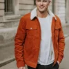 Mens Orange Sherpa Jacket