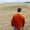 Mens Sherpa Orange Jacket Back