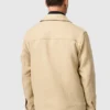 Mens beige Jacket Back