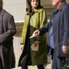 Only Murders in the Building S06 Selena Gomez Green Leather Coat