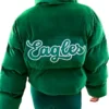 Philadelphia Eagles Velvet Puffer Jacket Back