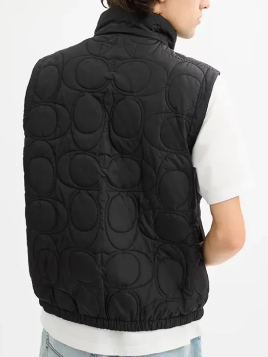 Quilted Signature Puffer Vest Back