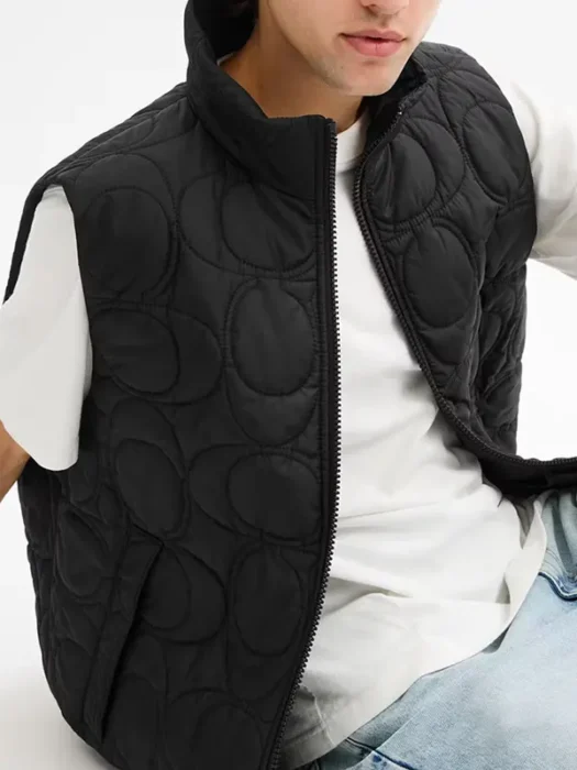 Quilted Signature Puffer Vest In Recycled Polyester
