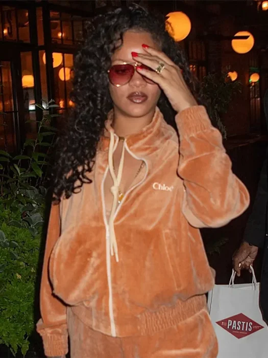 Rihanna Velour NYC Track Jacket