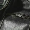 Rub-off leather jacket Zipper