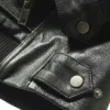 Rub-off leather jacket sleeves