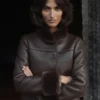 WOMEN BROWN FAUX FUR JACKET