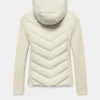 WOMENS WHITE PUFFER JACKET BACK