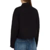 Womens Black Wool Jacket Back