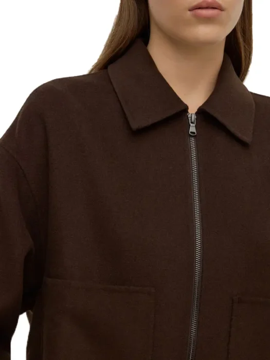 Womens Brown Wool Jacket