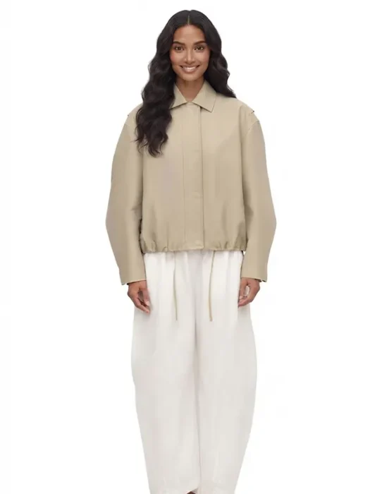 Womens Cotton Beige Jacket