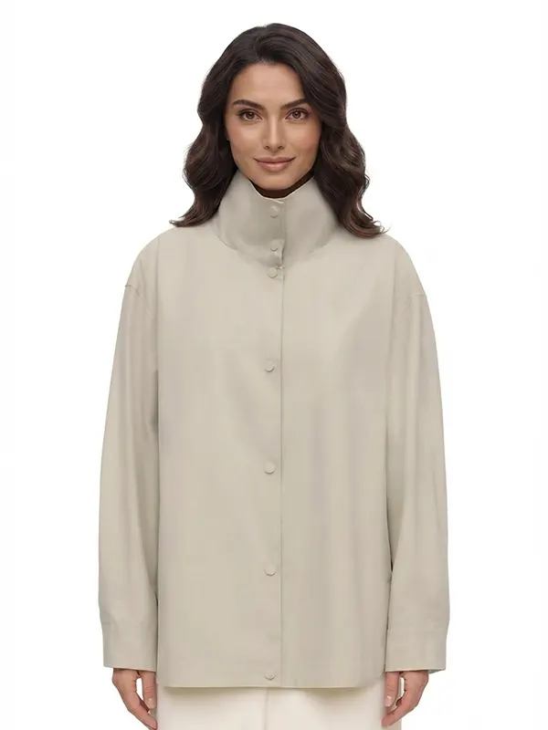 Womens Cotton Cream Jacket