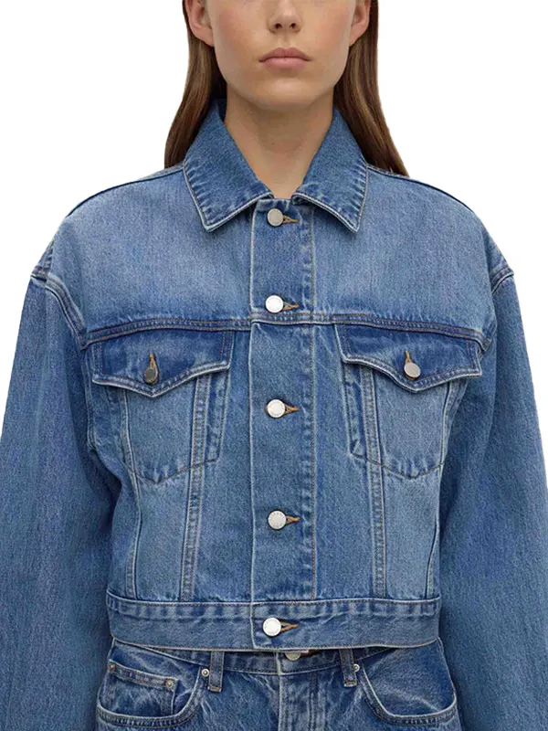 Womens Cropped Denim Jacket