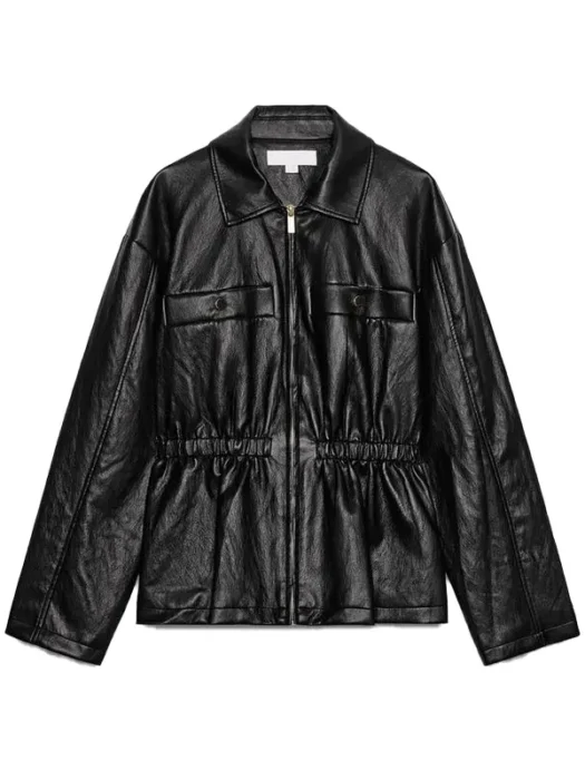 Womens Faux Leather Black Jacket