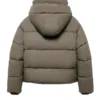Womens Hooded Puffer Jacket Back