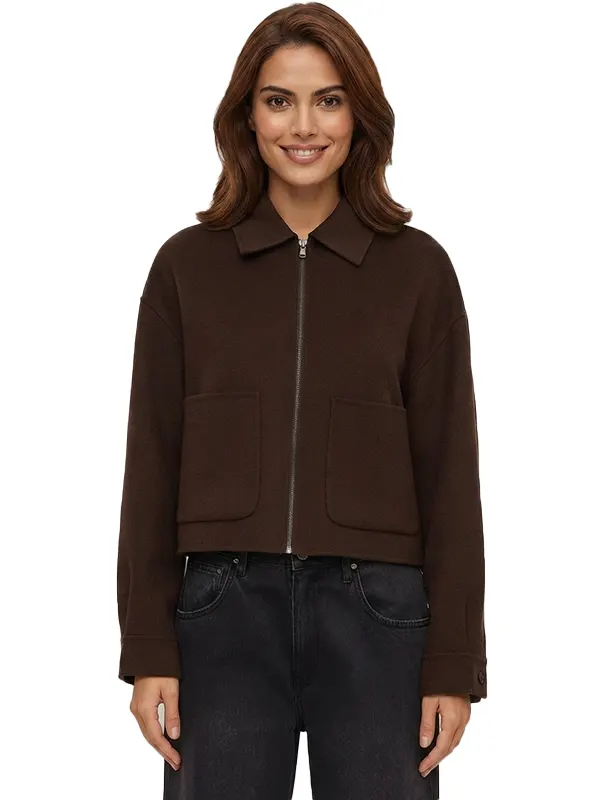 Womens Wool Brown Jacket