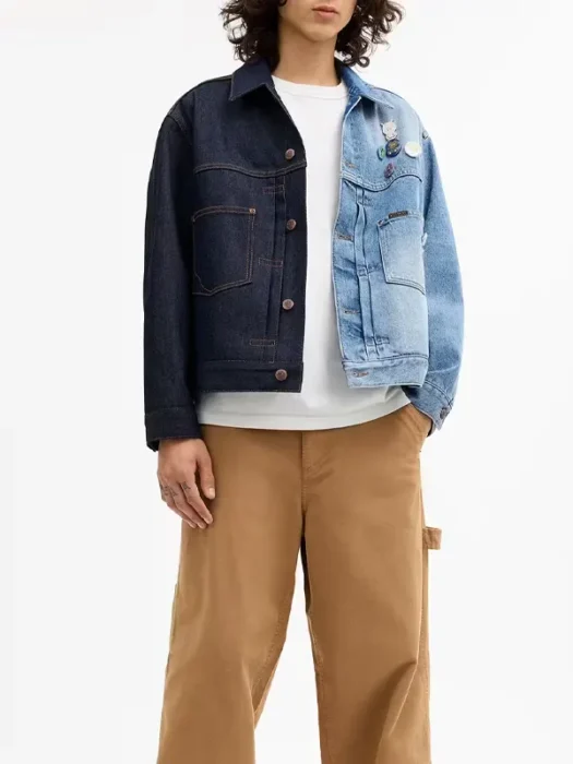 mens Brain Dead Split Denim Jacket