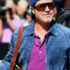 74th Film Festival 2026 Brad Pitt Blue Suede Leather Jacket