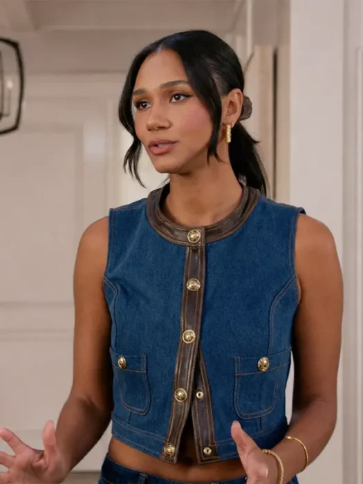 All American S8 Greta Onieogou Blue Denim Vest