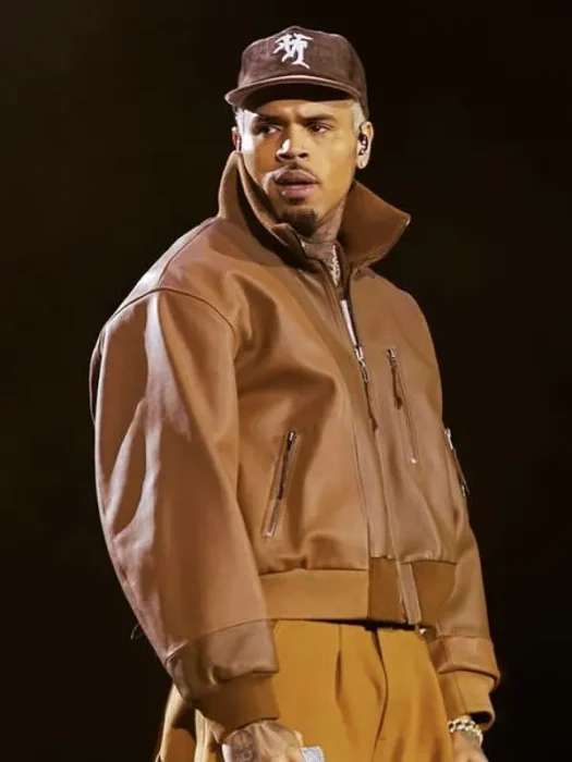 Bay Area Night 3 Chris Brown Leather Jacket