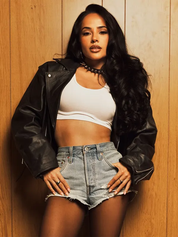 Boots Campaign Becky G Black Leather Jacket