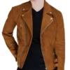 Brown Moto Suede Leather Jacket