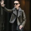 Celine Dion Crocodile Textured Jacket