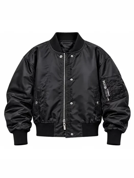 Demi Moore Black Satin Jacket Back