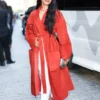 Event NY Fashion Week 2026 Teyana Taylor Red Coat