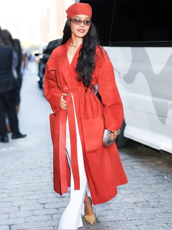 Event NY Fashion Week 2026 Teyana Taylor Red Coat