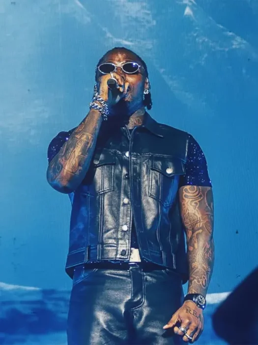 God We Trust 2026 Tour Asake Leather Vest