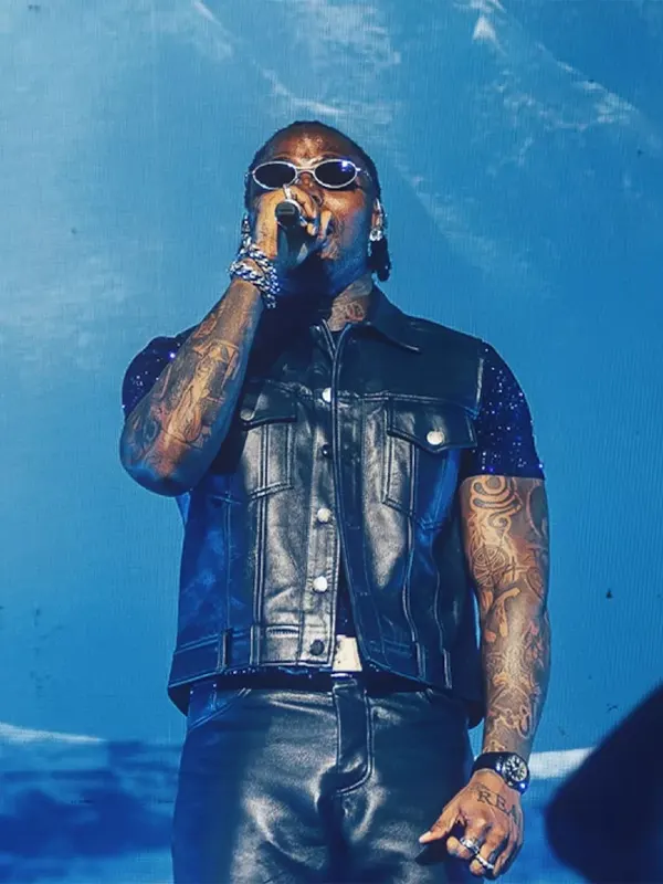 God We Trust 2026 Tour Asake Leather Vest