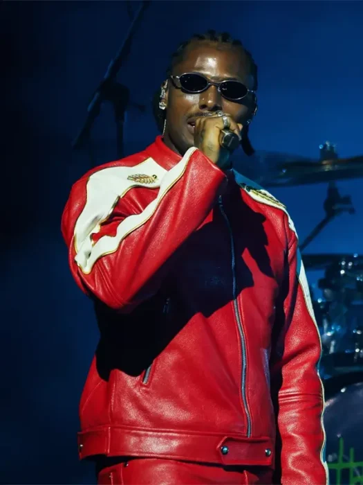 God We Trust Tour 2026 Asake Red Leather Jacket