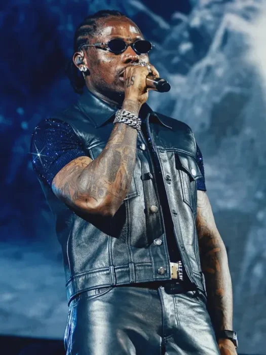 God We Trust Tour Asake Leather Vest