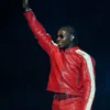 God We Trust Tour Asake Red Leather Jacket