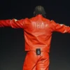 God We Trust Tour Asake Red Leather Jacket Back