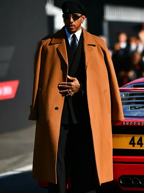 Grand Prix Lewis Hamilton Brown Coat