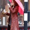 Ink 2026 Brown Leather Trench Coat