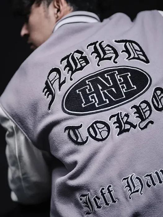 JH x Neighbourhood Varsity Jacket Back