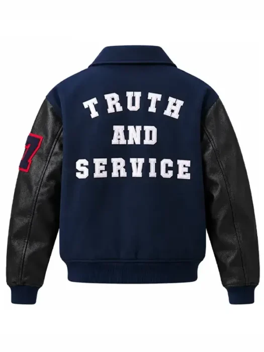 Jordan Flight x Howard University Letterman Varsity Jacket Back